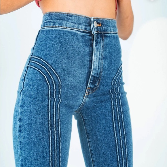 BRAND NEW revive denim roller girl flares size 25 - Picture 5 of 9